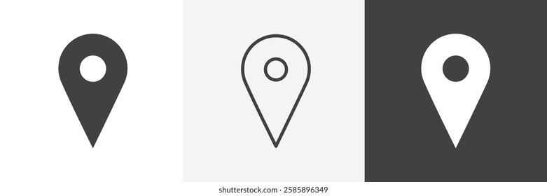 Map marker vector icons collection graphic designs for ui designs