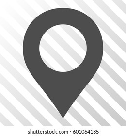 Map Marker vector pictograph. Illustration style is a flat iconic gray symbol on a transparent background.