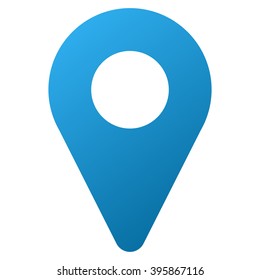 Map Marker vector toolbar icon. Style is gradient icon symbol on a white background.