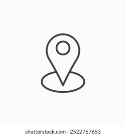 Map markerline in Thin line black color. flat simple vector symbols illustration.