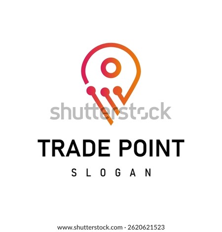 Map Marker,Location Pin with Circuit Design Logo Vector Symbol Smart Marker Technology