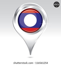 Map markers with Flag, vector eps10 illustration