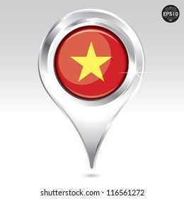 Map markers with Flag, vector eps10 illustration
