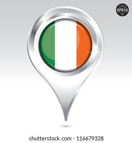 Map markers with flag, Vector EPS10 Illustration