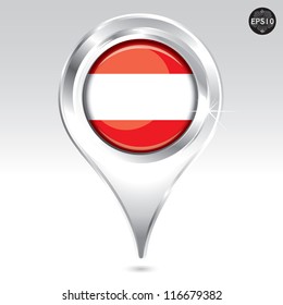 Map markers with flag, Vector EPS10 Illustration