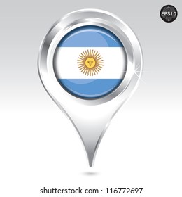 Map markers with flag, Vector eps10, Illustration