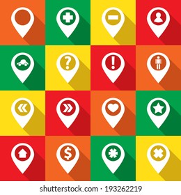 Map markers icon.