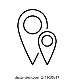 Map markers icon. Location pin sign. Pictogram. Vector illustration.