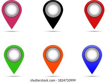 map markers icon vector graphics