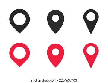 map markers vector set.
place,location idea concept.