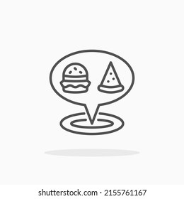 Map market location pin line icon. Editable stroke and pixel perfect. Can be used for digital product, presentation, print design and more.