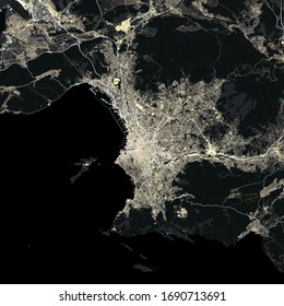 Map Marseille city. Bouches-du-Rhone. France