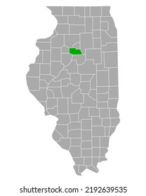 Mapa de Marshall en Illinois en blanco
