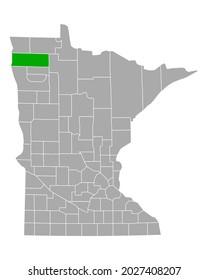 Map of Marshall in Minnesota on white