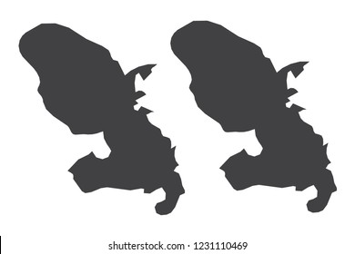 Map - Martinique Couple Set , Map of Martinique,Vector illustration eps 10.