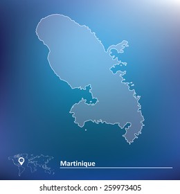 Map of Martinique - vector illustration