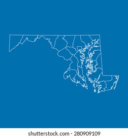 map of Maryland