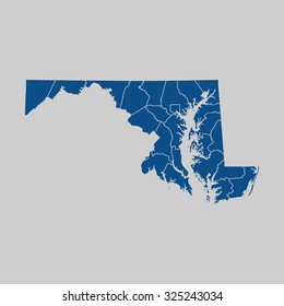 map of Maryland