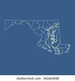 map of Maryland