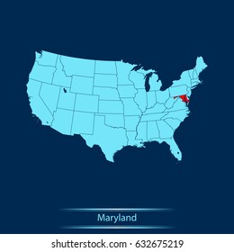 map of Maryland