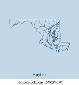 map of Maryland