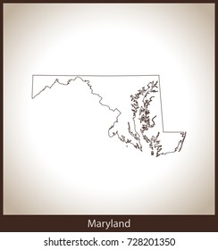 map of Maryland