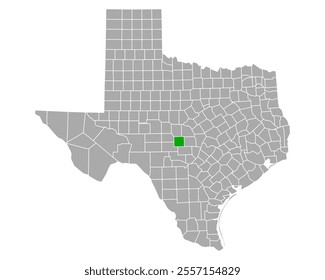 Map of Mason in Texas on white