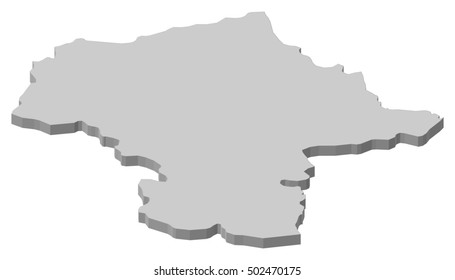 Map - Masovian (Poland) - 3D-Illustration