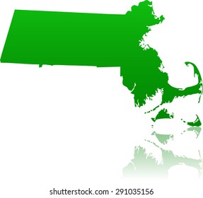 Massachusetts Map Stock Vector (Royalty Free) 273020627