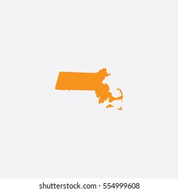 Map of Massachusetts Vector Illustration svg