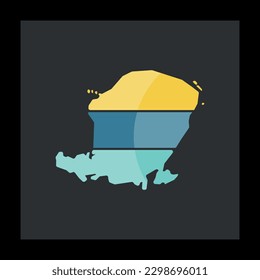 Map of mataram geometric simple design