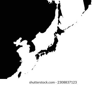 Map material of East Asia and its surrounding areas