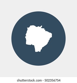 Map of Mato Grosso Do Sul Vector Illustration