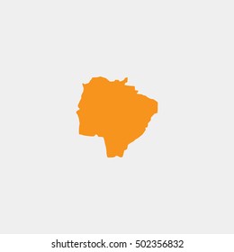 Map of Mato Grosso Do Sul Vector Illustration