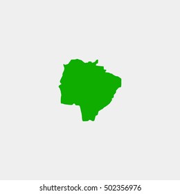 Map of Mato Grosso Do Sul Vector Illustration