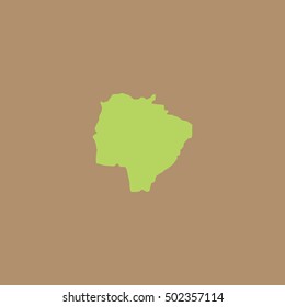 Map of Mato Grosso Do Sul Vector Illustration