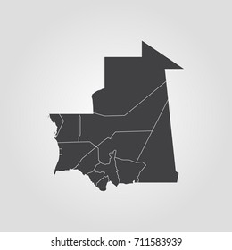 Map of Mauritania