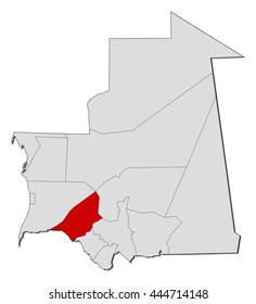 Map - Mauritania, Brakna