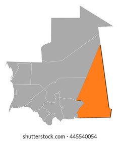 Map - Mauritania, Hodh Ech Chargui