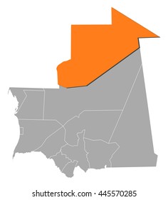 Map - Mauritania, Tiris Zemmour