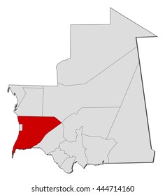 Map - Mauritania, Trarza