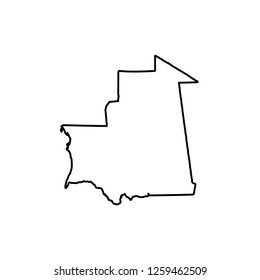 Map Of Mauritania. Vector illustration
