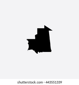 Map of Mauritania Vector Illustration