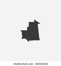 Map of Mauritania Vector Illustration
