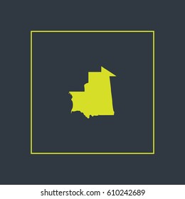 Map of Mauritania Vector Illustration

