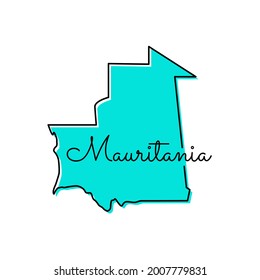 Map of Mauritania Vector Illustration Design Template.