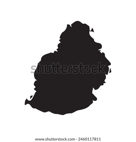 map of Mauritius glyph icon. Illustration vector graphic of map of Mauritius.