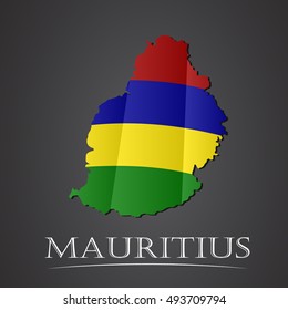 Map of mauritius. vector illustration
