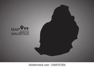 Map of Mauritius. Vector illustration eps 10.