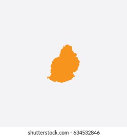 Map of Mauritius Vector Illustration Silhouette Design

